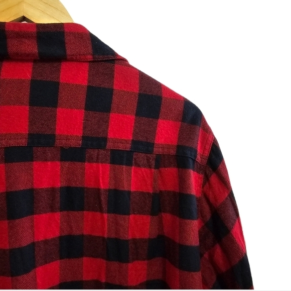 L.L. Bean plaid shearling Jacket lined button down size medium - Picture 8 of 10